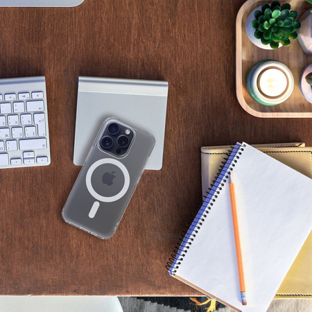 Futerał FROST MAG COVER kompatybilny z MagSafe do SAMSUNG S25 transparentny