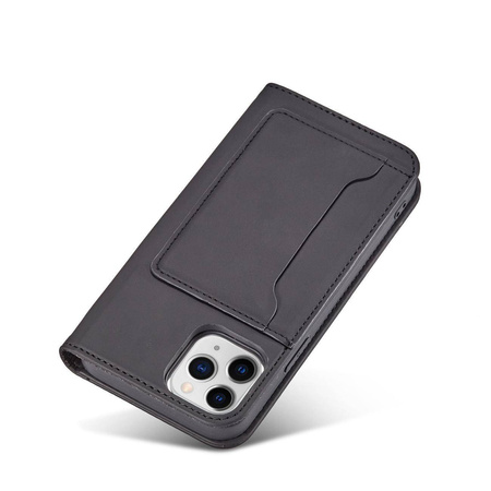 Magnet Card Case etui do iPhone 12 pokrowiec portfel na karty kartę podstawka czarny