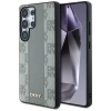DKNY Leather Checkered Pattern MagSafe Case for Samsung Galaxy S25 Ultra - Gray