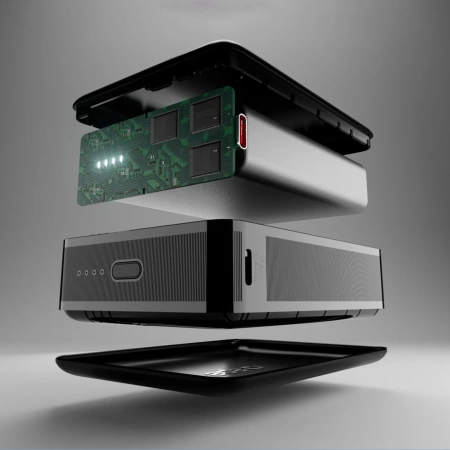 Powerbank SBS 20000mAh 65W PD AFC USB-C USB-A for laptop, tablet, smartphone - black