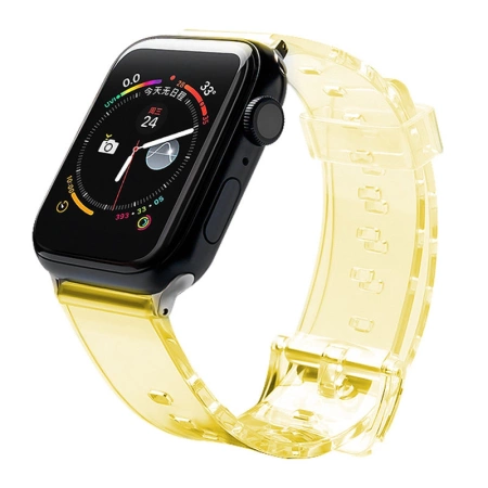 Silikonarmband Armband Armband Armband Light für Apple Watch 38 / 40 mm - Gelb