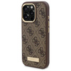 Original Case IPHONE 16 PRO MAX Guess Hardcase 4G Logo Plate MagSafe (GUHMP16XU4GPRW) brown