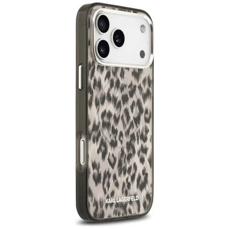 Karl Lagerfeld IML Leopard Pattern MagSafe Case for iPhone 17 Pro Max - Brown