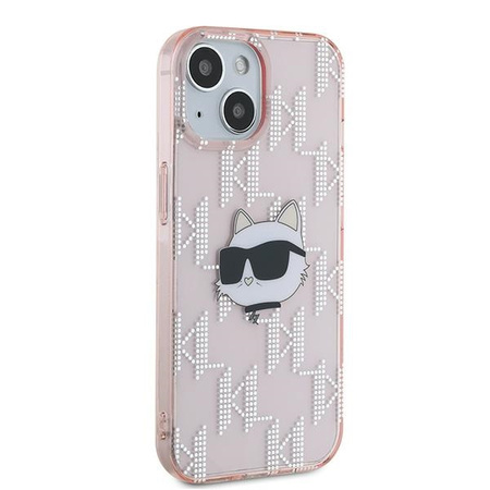 Karl Lagerfeld KLHCP13MHKLPCHP iPhone 13 6.1" różowy/pink hardcase IML Choupette Head & Monogram