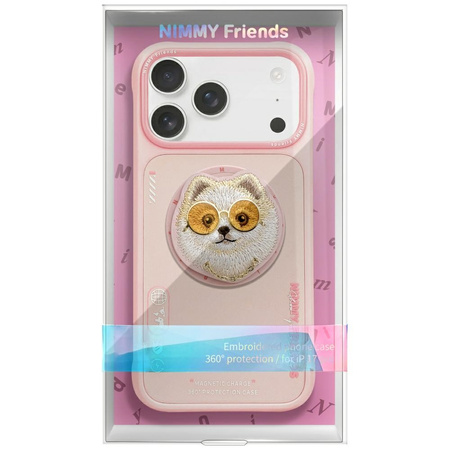 Etui Nimmy Glasses Cool Dog MagSafe do   iPhone 17 różowy
