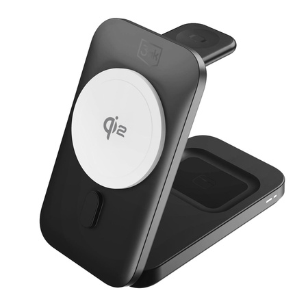 Accessories - 3mk MagRocket 3-in-1 Wireless Charger 15W Qi2 MPP Black