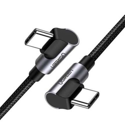 USB-C to USB-C Angled Cable UGREEN US323, PD, 3A 60W, 2m (Black)