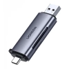 Ugreen czytnik kart SD / micro SD na USB 3.0 / USB Typ C 3.0 szary (50706)