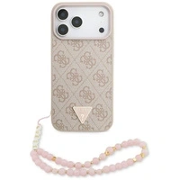 Guess 4G Strap Triangle Logo MagSafe Case for iPhone 17 Pro Max - Pink