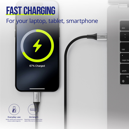 Allity kabel AUC-01 USB-C - USB-C 2,0 m 100W czarny