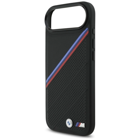 Etui BMW M Tricolor Metal Logo MagSafe do iPhone 17 Air - czarne
