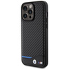 BMW Leder-Carbon-Hülle für iPhone 15 Pro Max – Schwarz