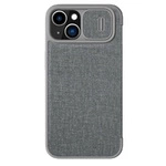 Nillkin Qin Cloth Pro Case Case for iPhone 14 Camera Cover Holster Cover Flip Case Gray
