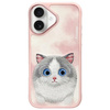 Nimmy etui iPhone 16 6.1 różowy/pink Big  Eyed Pet 2.0 Cat