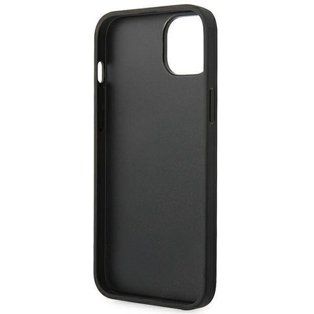 Original Handyhülle IPHONE 14 PLUS Karl Lagerfeld Hardcase Saffiano Mono Metal Logo (KLHCP14MSAKLHPK) schwarz