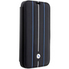 Original Handyhülle IPHONE 14 PRO MAX BMW Bookcase Leather Stamp Blue Lines (BMBKP14X22RVSK) schwarz