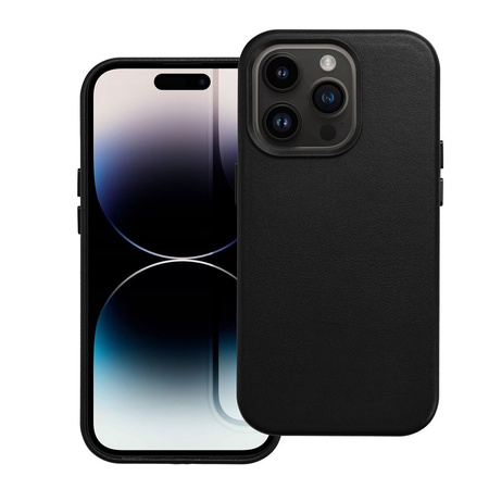 Futerał LEATHER MAG COVER kompatybilny z MagSafe do IPHONE 16 Plus czarny