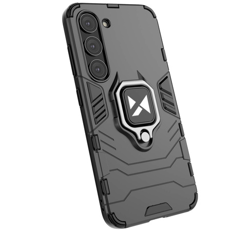 Wozinsky Ring Armor etui Samsung Galaxy S23+ pancerny pokrowiec uchwyt magnetyczny ring czarne