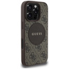 Oryginalne Etui IPHONE 16 PRO Guess 4G Circle Classic Logo MagSafe brązowe