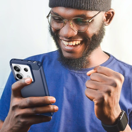 Carbon Case für Xiaomi Redmi Note 13 5G - blau