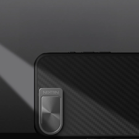 Etui Nillkin CarboProp Magnetic z osłoną na aparat i podstawką na iPhone 16e - czarne