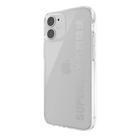 SuperDry Snap iPhone 12 mini Clear Case silver / silver 42590