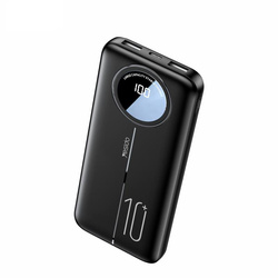 Yesido Powerbank YP40 10 000 mAh LED, 2xUSB-A + USB-C, BLACK / CZARNY