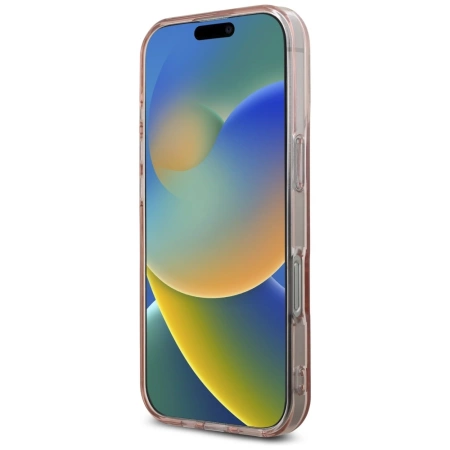 Karl Lagerfeld IML Strass Logo iPhone 16 Pro Max Hülle - Rosa