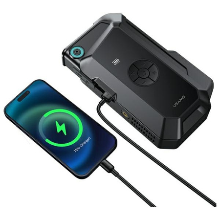 USAMS Jumpstarter Powerbank 8000mAh +     wbudowana latarka czarny/black ZB287