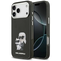 Karl Lagerfeld IML Aquarelle Karl & Choupette & Logo MagSafe Case für iPhone 17 Pro Max - Schwarz