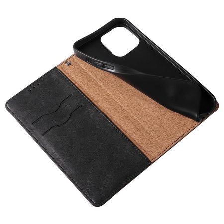 Magnet Strap Case etui do iPhone 12 Pro pokrowiec portfel + mini smycz zawieszka czarny