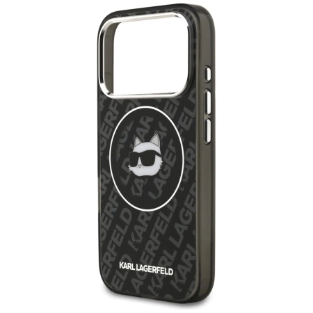 Karl Lagerfeld IML Choupette Head Logo MagSafe Case für iPhone 17 Pro - Schwarz