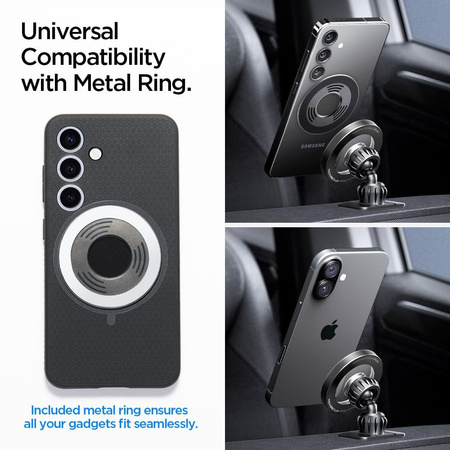 SPIGEN MFT13 MAGNETIC MAGSAFE DASHBOARD & VENT CAR MOUNT SILVER