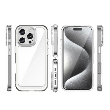 Outer Space Case mit Gelrahmen für iPhone 16 Pro – transparent