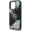 Guess Grained Roses Big 4G logo iPhone 16 Pro case - black