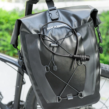 Rockbros 3240001001 Fahrradschloss für 0,5 m Zahlenkombination – Schwarz