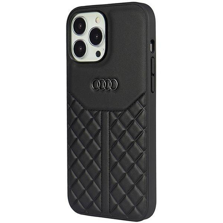 Audi Genuine Leather iPhone 13 Pro / 13 6.1&quot; black/black hardcase AU-TPUPCIP13P-Q8/D1-BK
