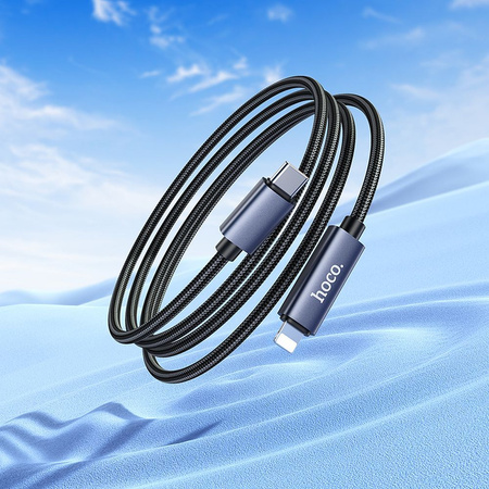 HOCO kabel Typ C do Lightning z wyświetlaczem PD 27W X112 1 m czarny