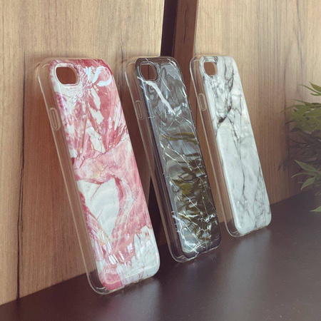 Wozinsky Marble żelowe etui pokrowiec marmur iPhone 12 mini różowy