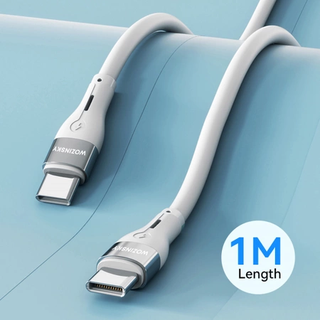 Wozinsky WSTCC1 USB-C / USB-C PD 65W Kabel 1 m lang - Weiß