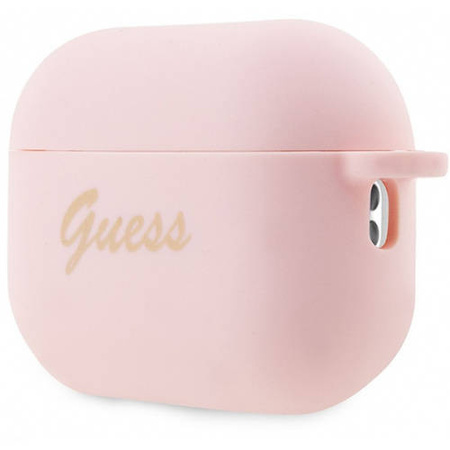 Guess GUAP2LSCHSP AirPods Pro 2 Cover Pink/Pink Silikon Charm Heart Collection