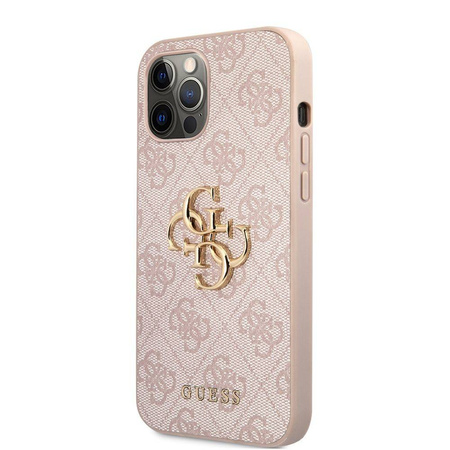 Guess GUHCP12M4GMGPI iPhone 12/12 Pro 6,1" różowy/pink hardcase 4G Big Metal Logo