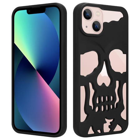 ETUI SKULL IPHONE 11 / XR, MATT BLACK / CZARNY