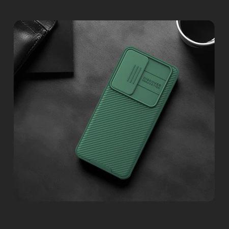 Nillkin CamShield Pro armored case with camera cover for Samsung Galaxy S24 - green