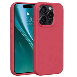 Nakładka Etteri Silicone Case do iPhone 15 Pro 6,1" malinowa