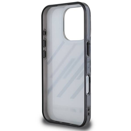 Original Handyhülle IPHONE 16 PRO BMW Hardcase Motosport IML Random Stripes (BMHCP16L23HTRAG) grau