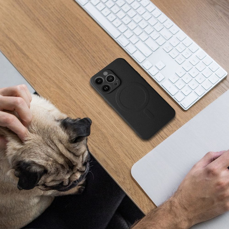 Futerał Silicone Mag Cover kompatybilny z MagSafe do IPHONE 11 czarny