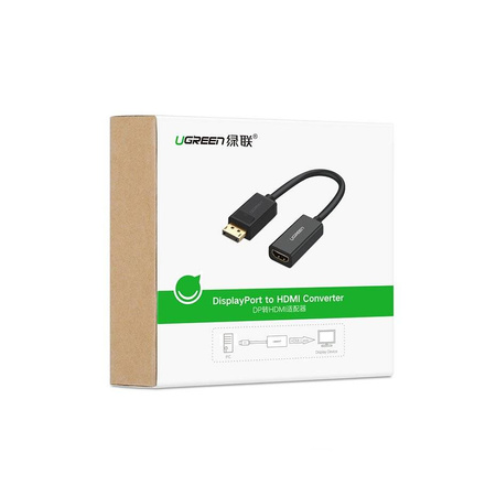 Ugreen przejściówka kabel przewód HDMI - DisplayPort 4K 30Hz 12bit czarny (40363)