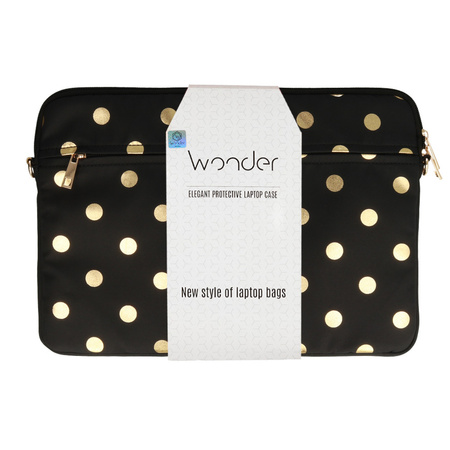 Wonder Sleeve Laptop 17 cali groszki złote