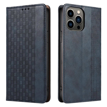 Magnet Strap Case für iPhone 12 Pro Max Tasche Wallet + Mini Lanyard Anhänger Blau